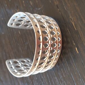 S&D Silver Plait Cuff Bracelet